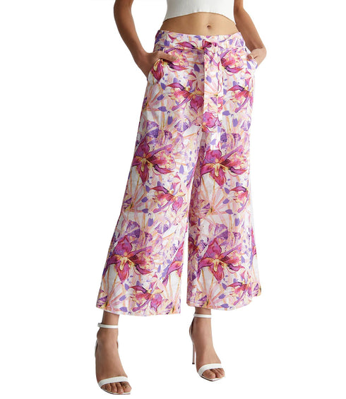 Pantalone Donna floreale ecosostenibile Rosa Liu Jo- Francavilla Moda